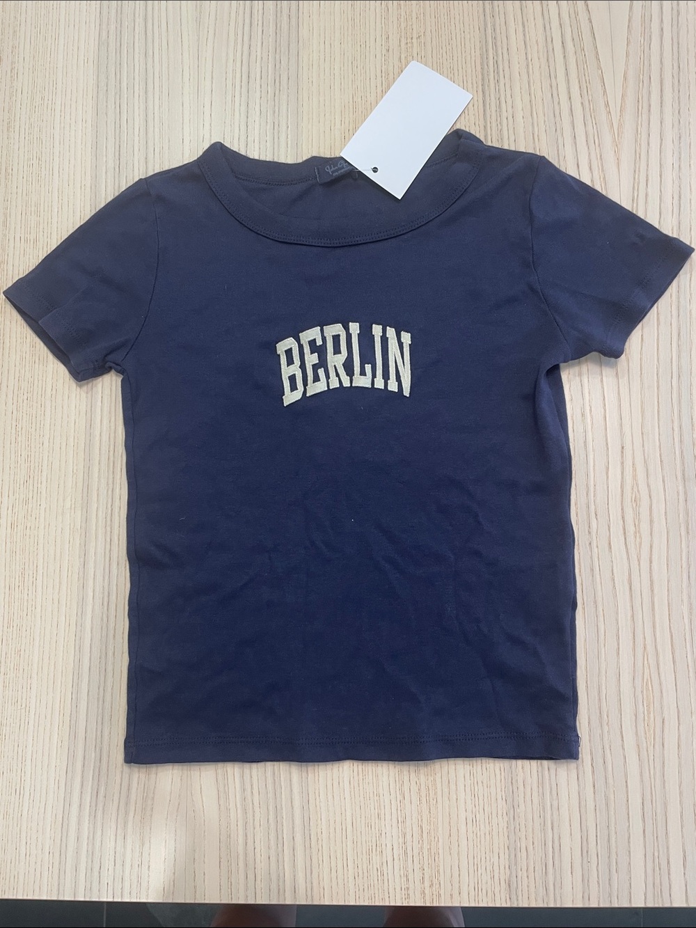 Brandy Melville navy baby tee